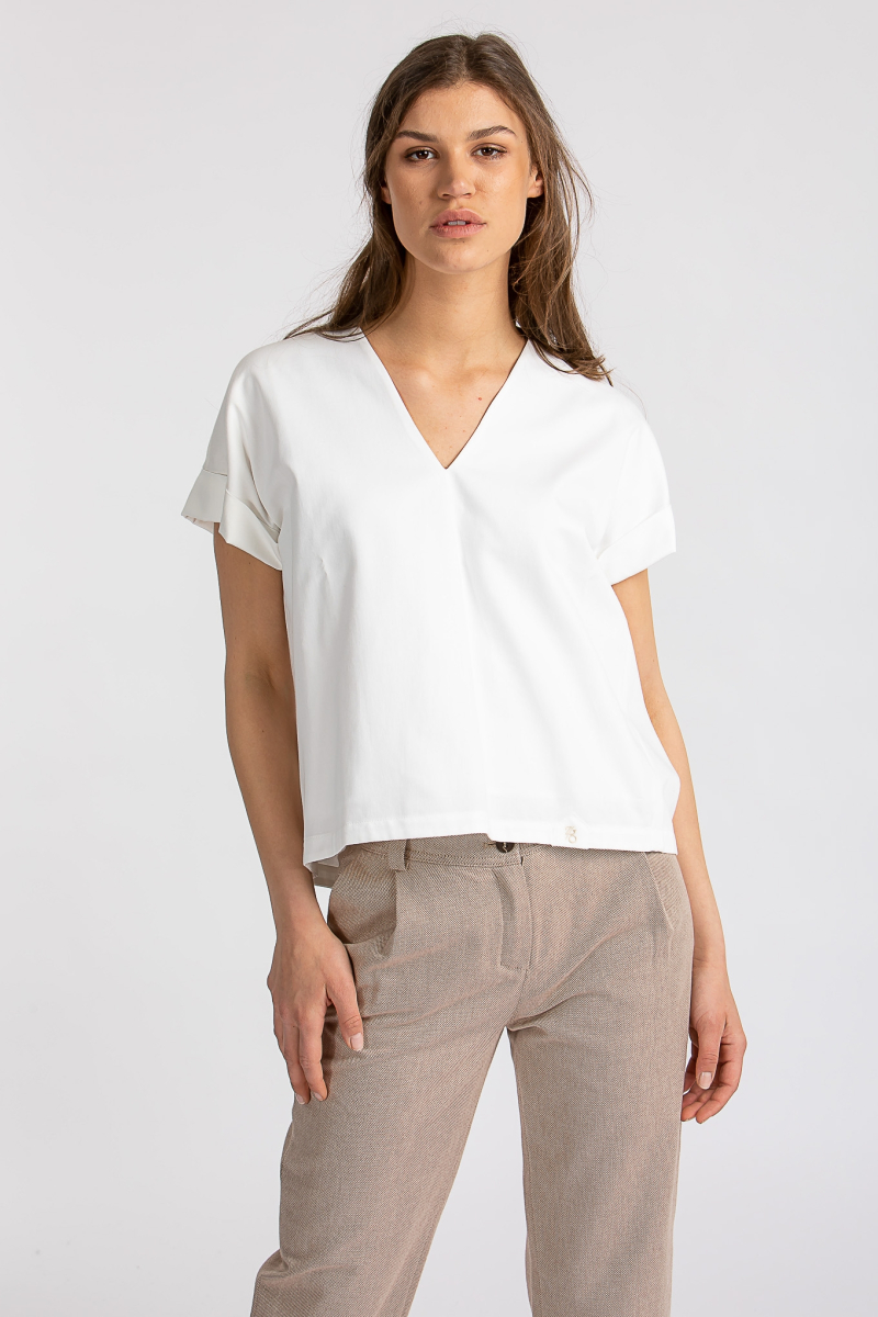 Trachtenbluse Coco edelweiß aus Organic Cotton