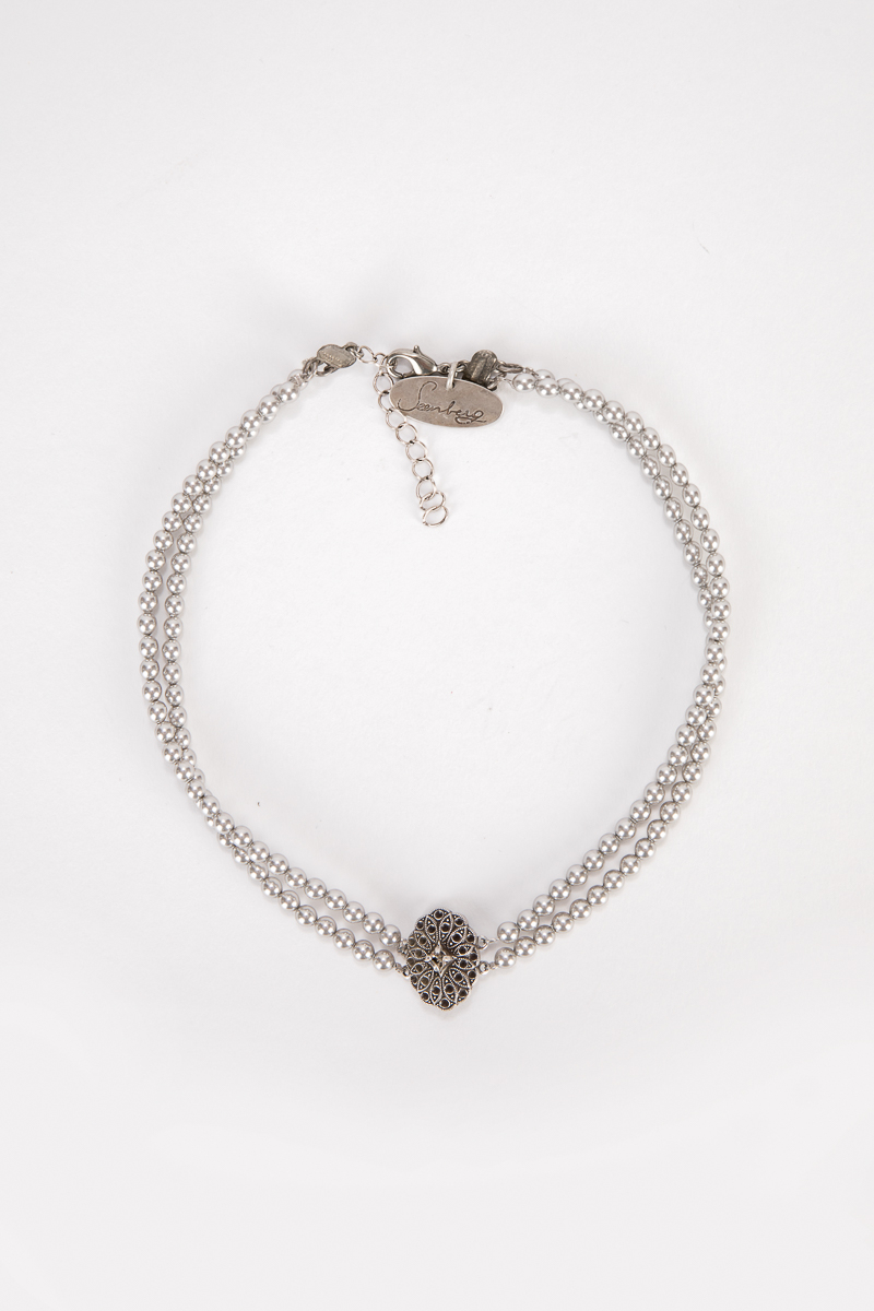 Kropf Collier S100371 hellgrau