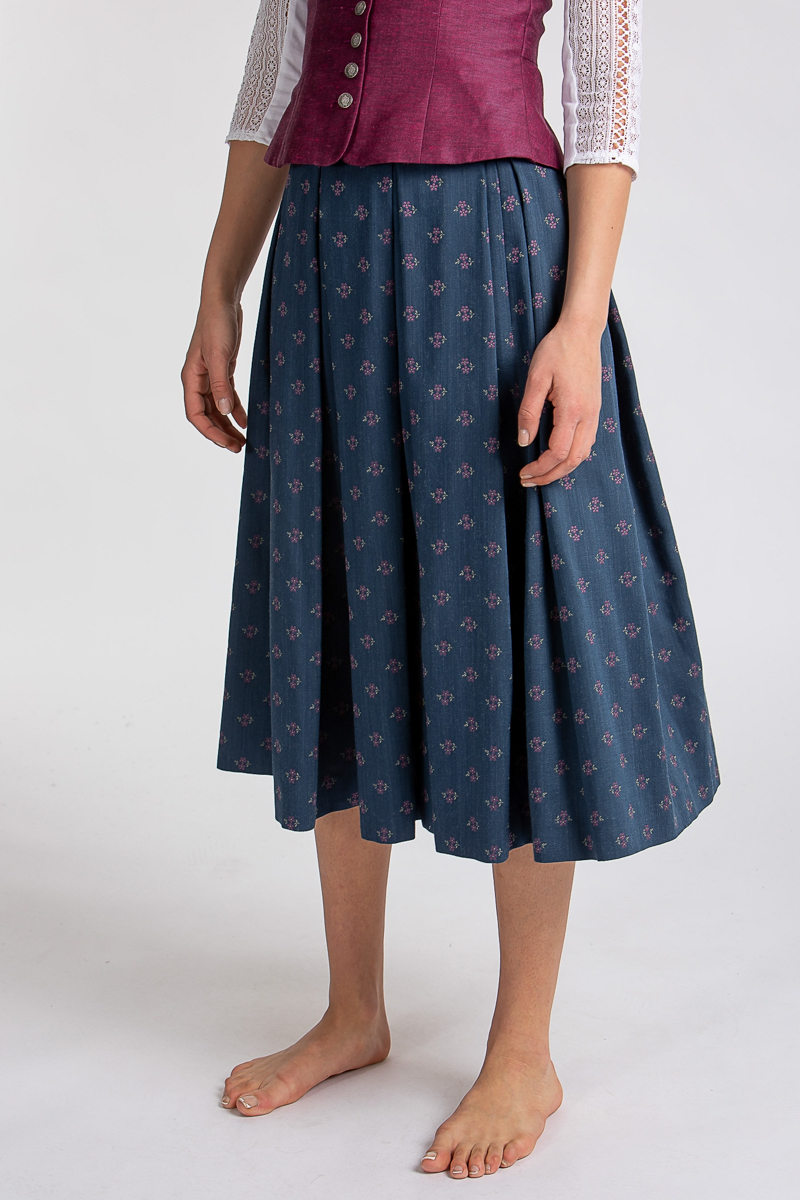 Trachtenrock Fritzi marine/pink gemustert