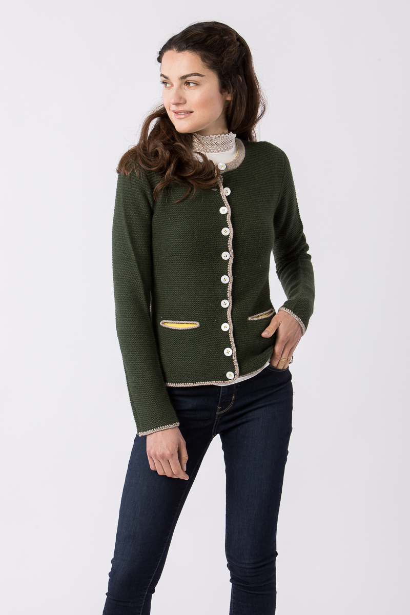 Cashmere Janker Alice militarygreen