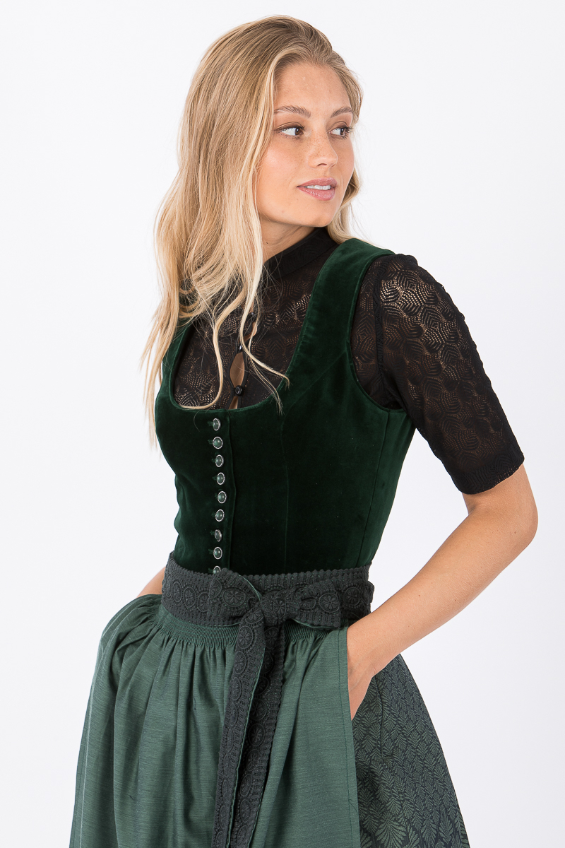 Spitzen Dirndlbluse Anita schwarz