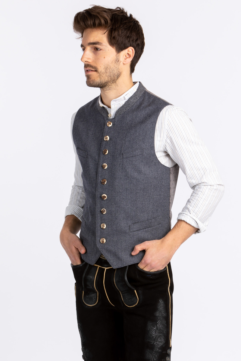 Grasegger Herren Gilet Xeno 19205-042 blaugrau