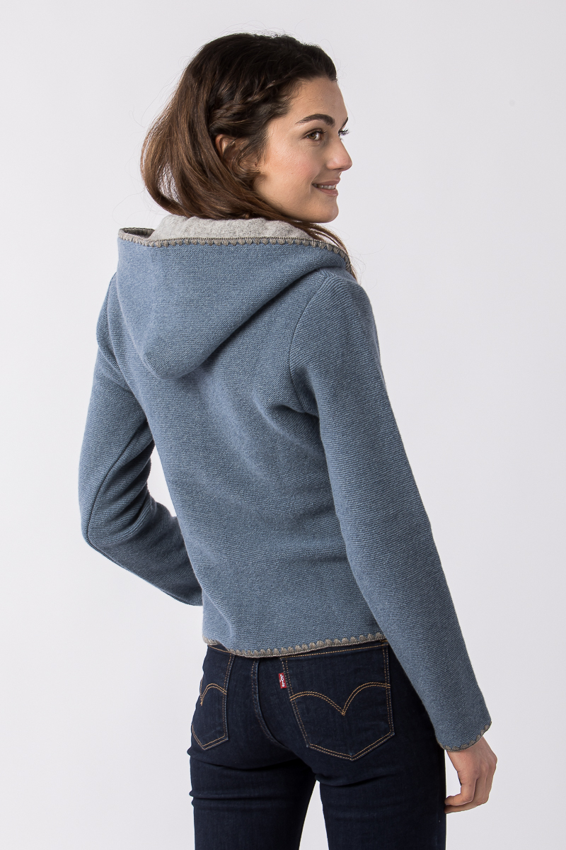 Kapuzenjanker Lorea 621 rauchblau