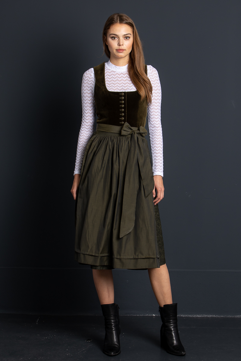 Samtdirndl Lisa olive