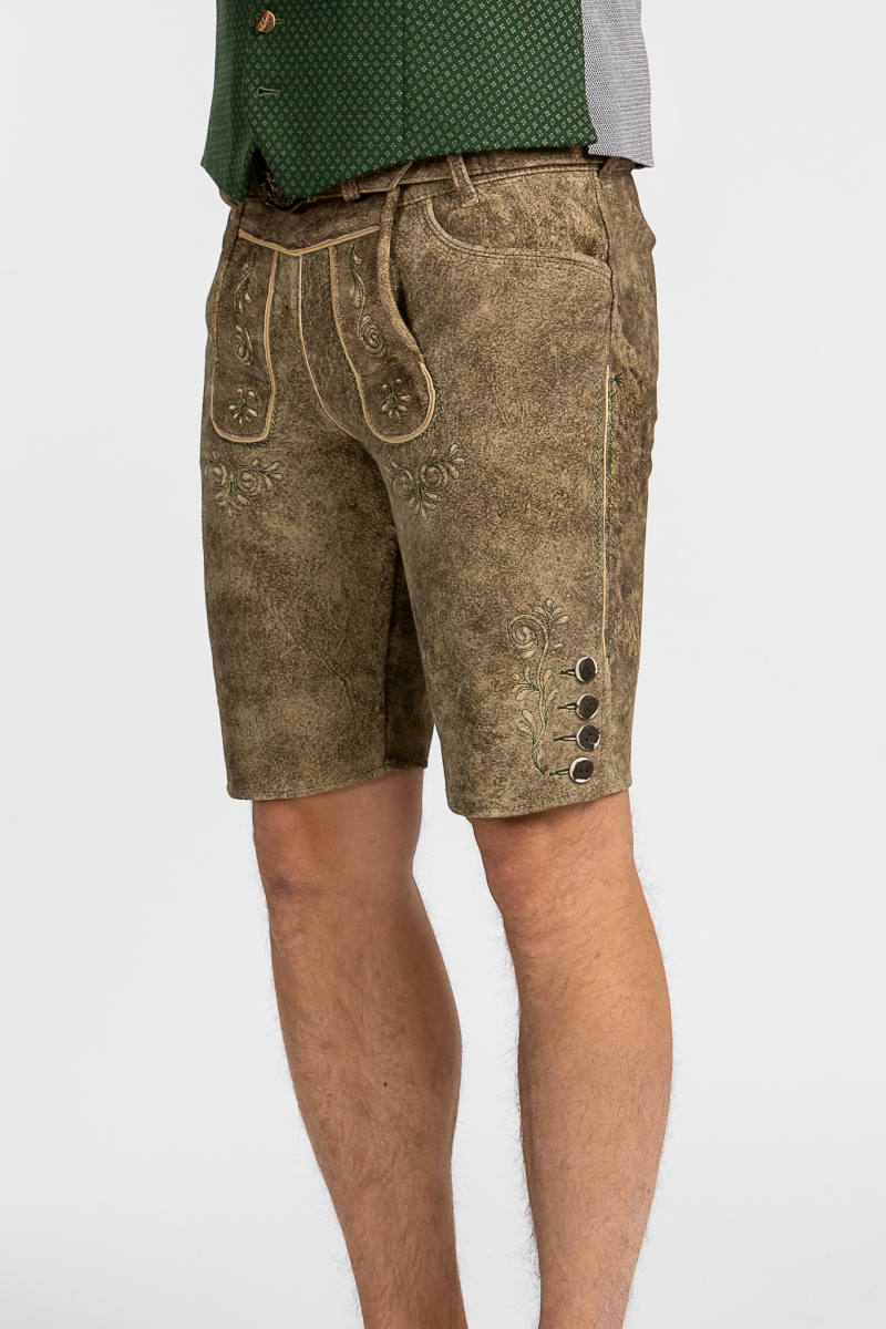 Beckert Lederhose Kaiserau Wildbock holz