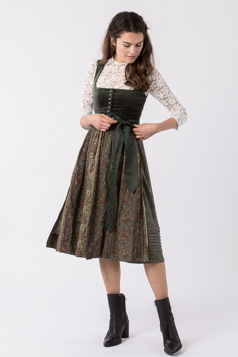 Samtdirndl Mona K0576 tanne-jagdgrün