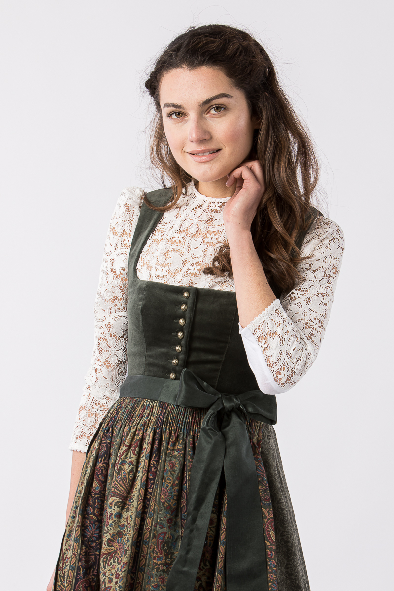 Samtdirndl Mona K0576 tanne-jagdgrün
