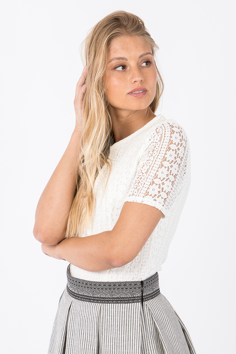 Trachtenbody Regina Norena offwhite