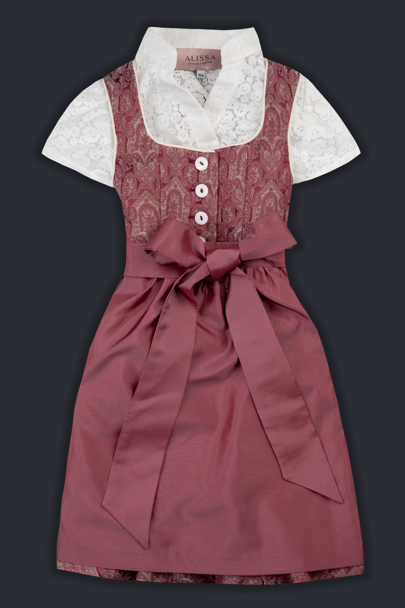 Kinder Festdirndl inkl. Bluse pink