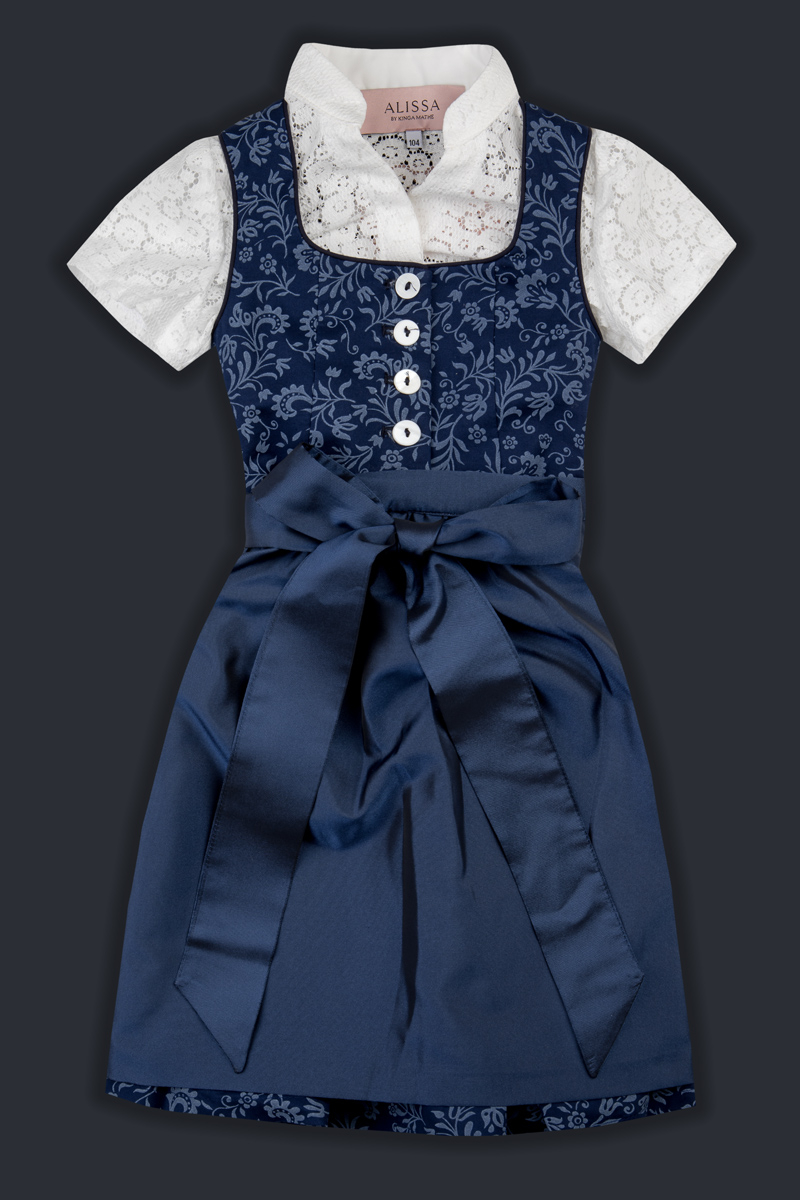 Kinder Dirndl inkl. Bluse Evi nachtblau