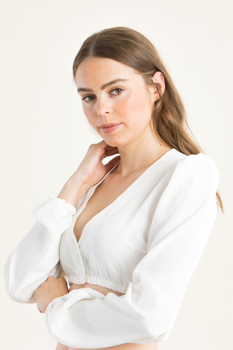 Dirndlbluse Lea A24524-2 weiß