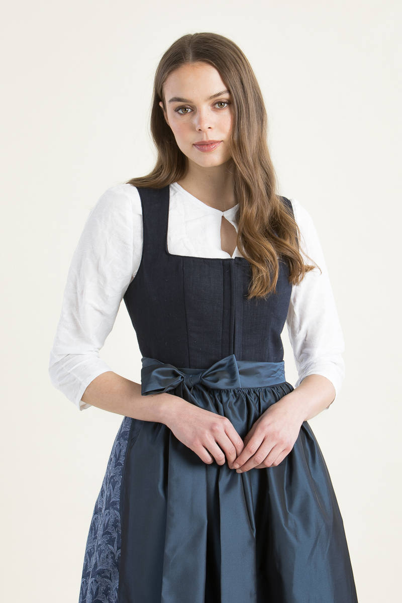Dirndl Violet aus Leinen nachtblau