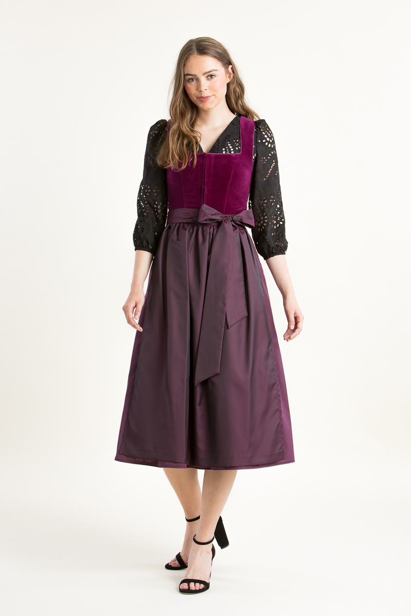 Samtdirndl Alice fuchsia