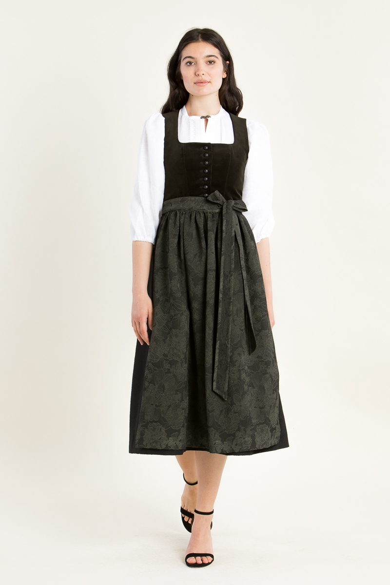 Samtdirndl "Wiesn Wunda" oliv