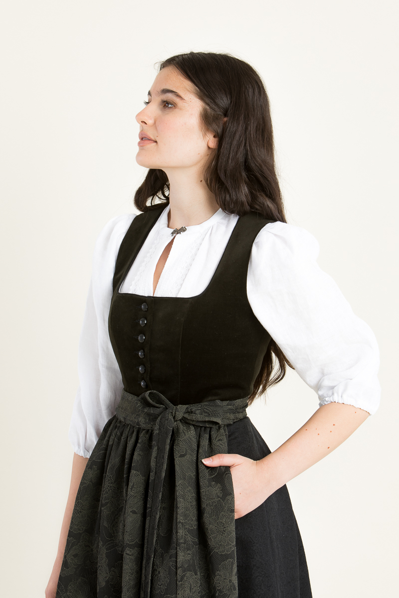 Samtdirndl "Wiesn Wunda" oliv
