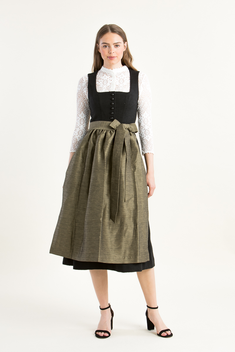 Dirndlschürze Zenzi oliv/gold