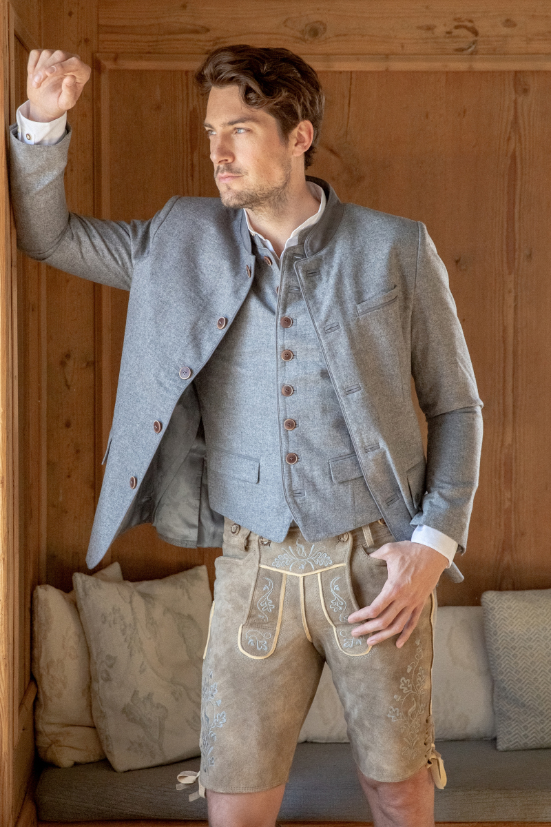 Trachtenjanker Joseph Loden Light Grey