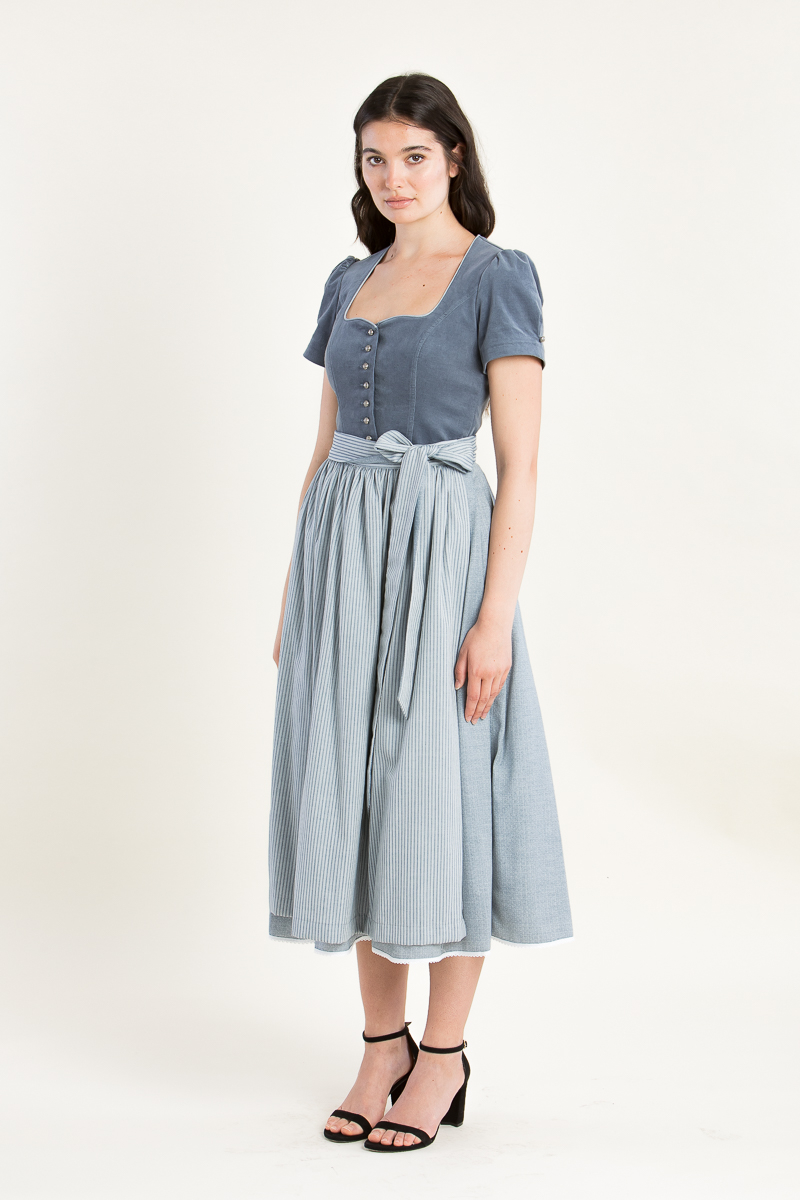 Halbarmdirndl Kathy Cord blau 