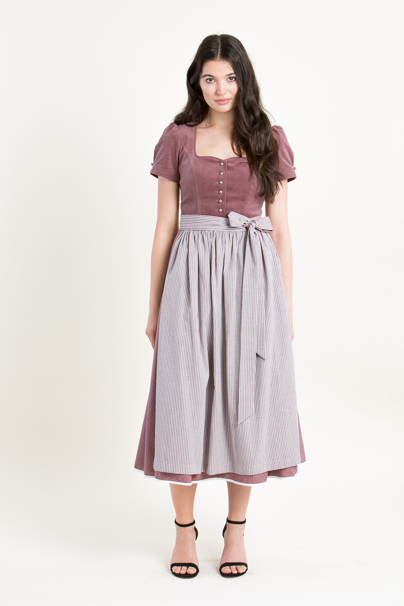 Halbarmdirndl Rosa Cord rosenholz