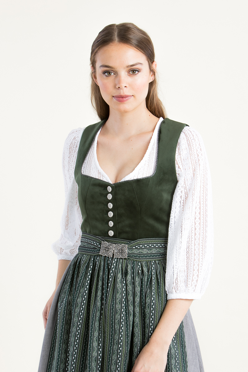 Dirndlbluse 942700-10 mit Puffarm weiß