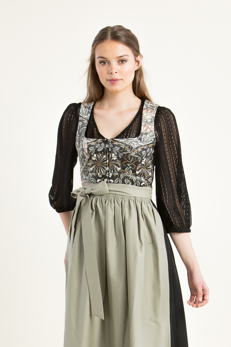 Dirndlbluse 942700-5 mit Puffarm schwarz