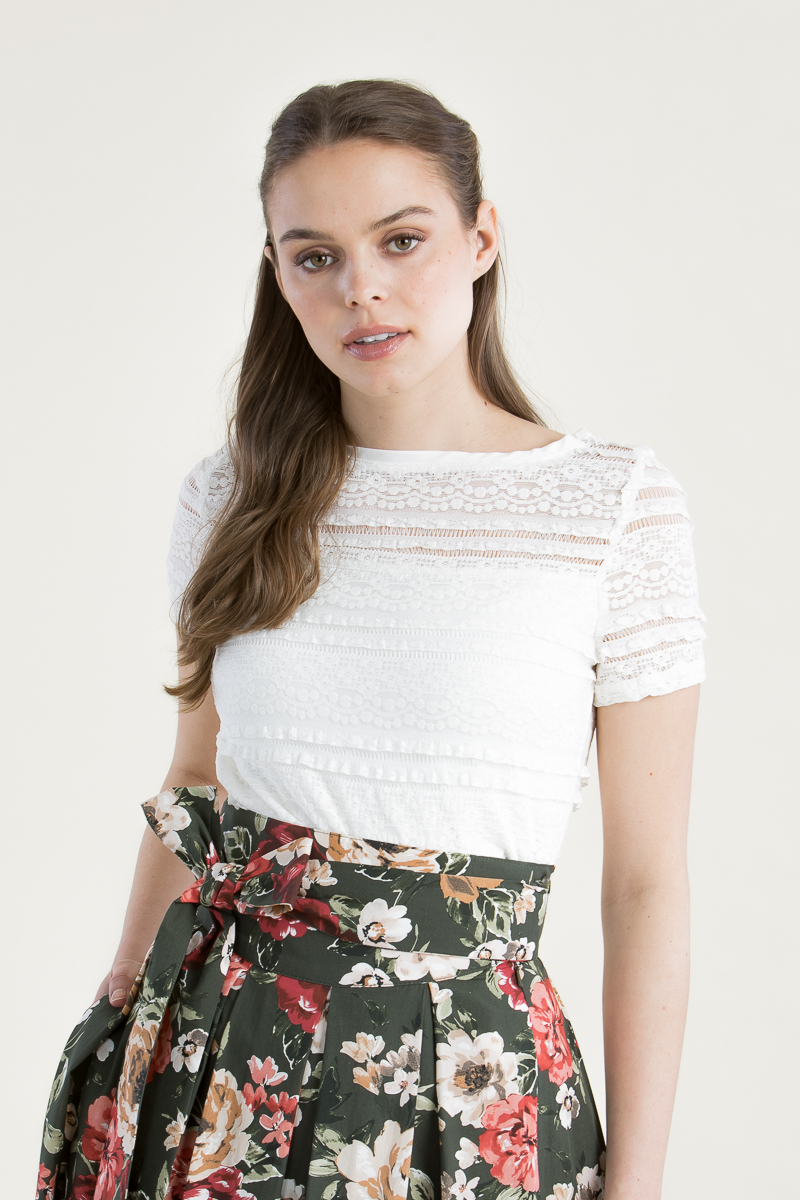 Trachtenshirt 25160-1 Kurzarm ecru
