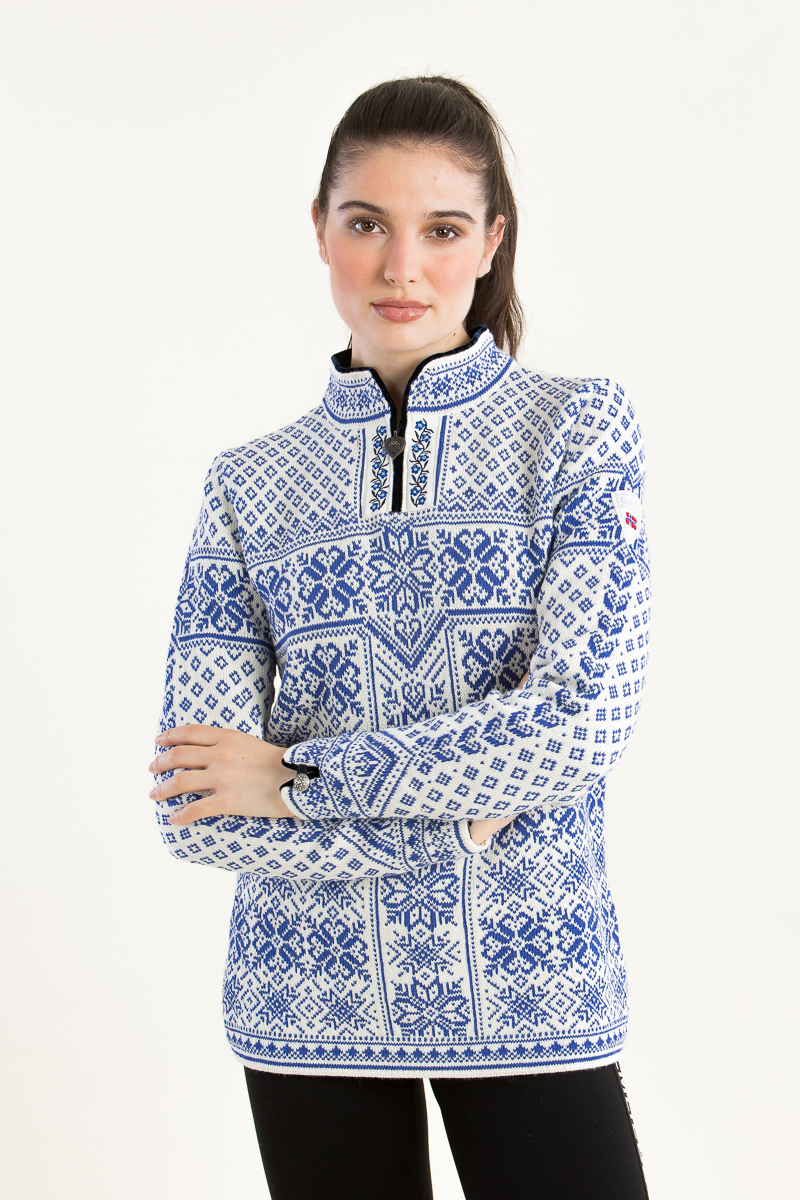 Norweger Pulli Peace blau