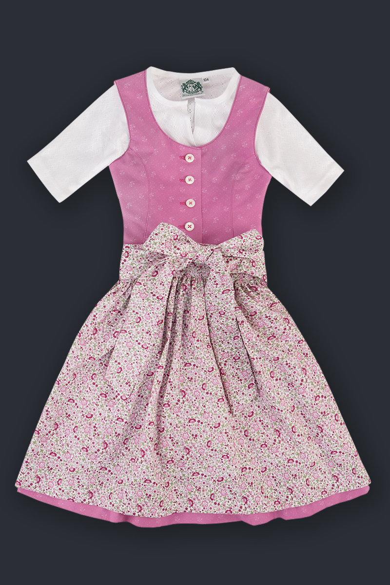 Kinder Dirndl Bergsee 6002-39 inkl. Bluse pink