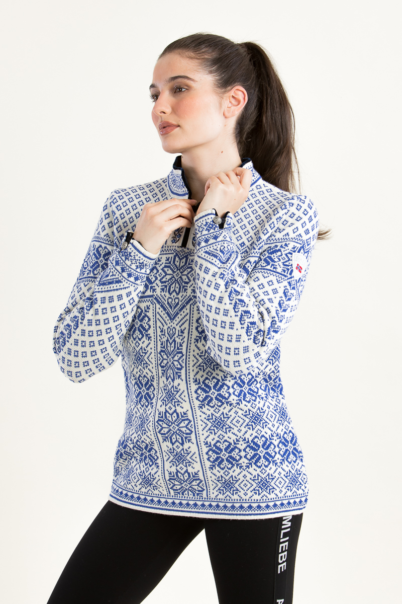 Norweger Pulli Peace blau