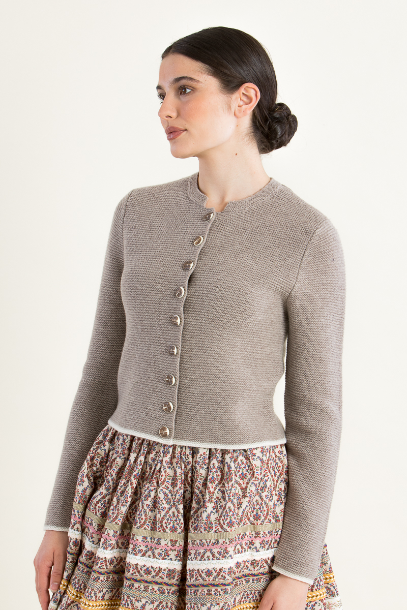 Strickjanker 7831298 taupe