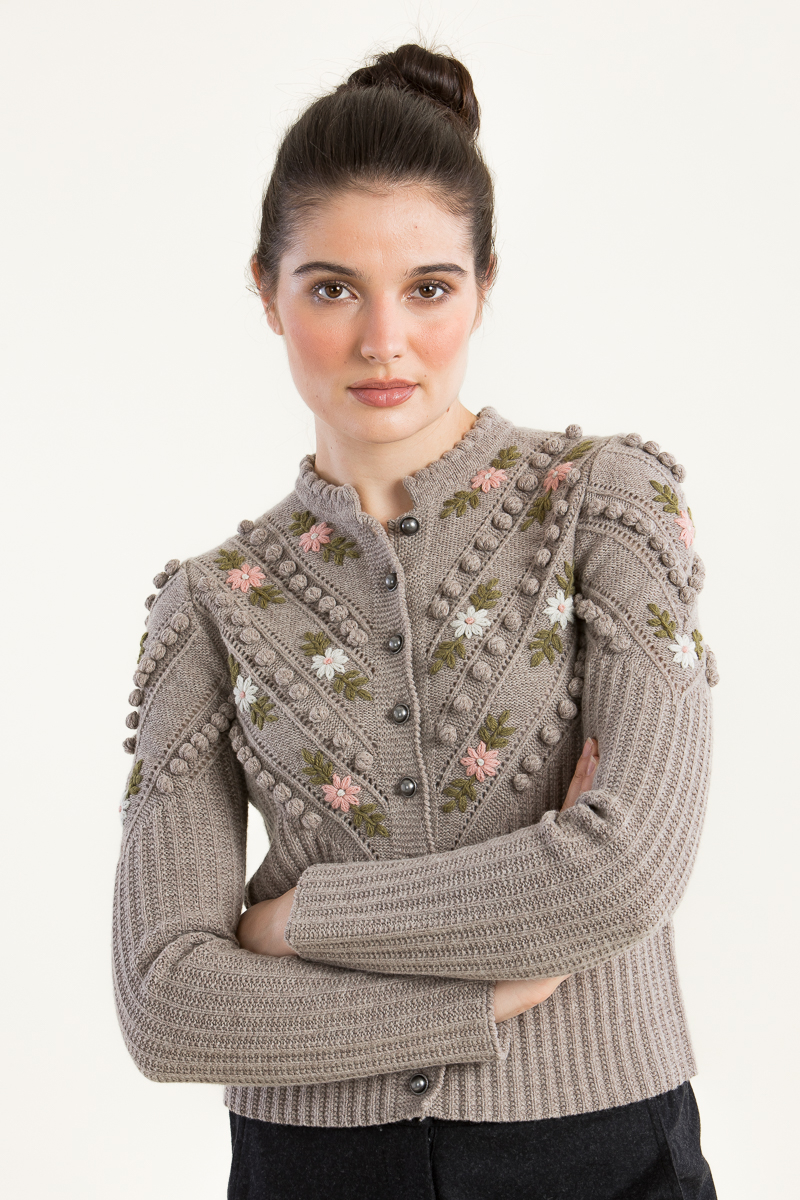 Strickjanker 7831308 STICK taupe