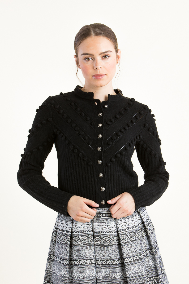 Strickjanker 7831308 uni schwarz