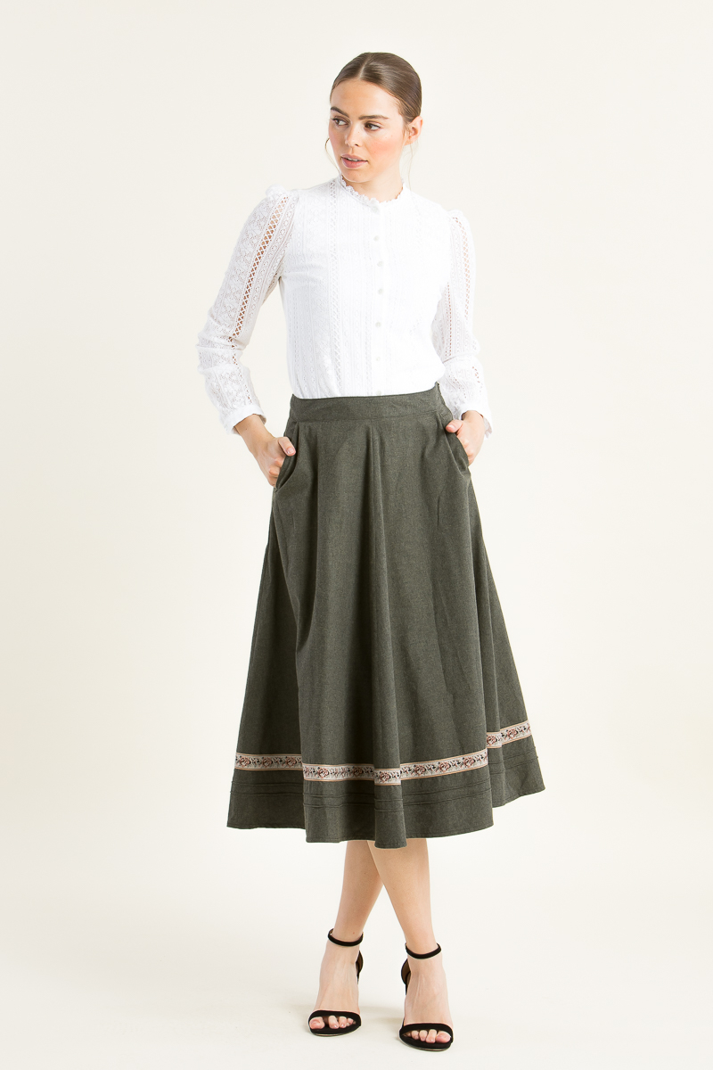 Trachtenbluse Marlene A003712 weiß