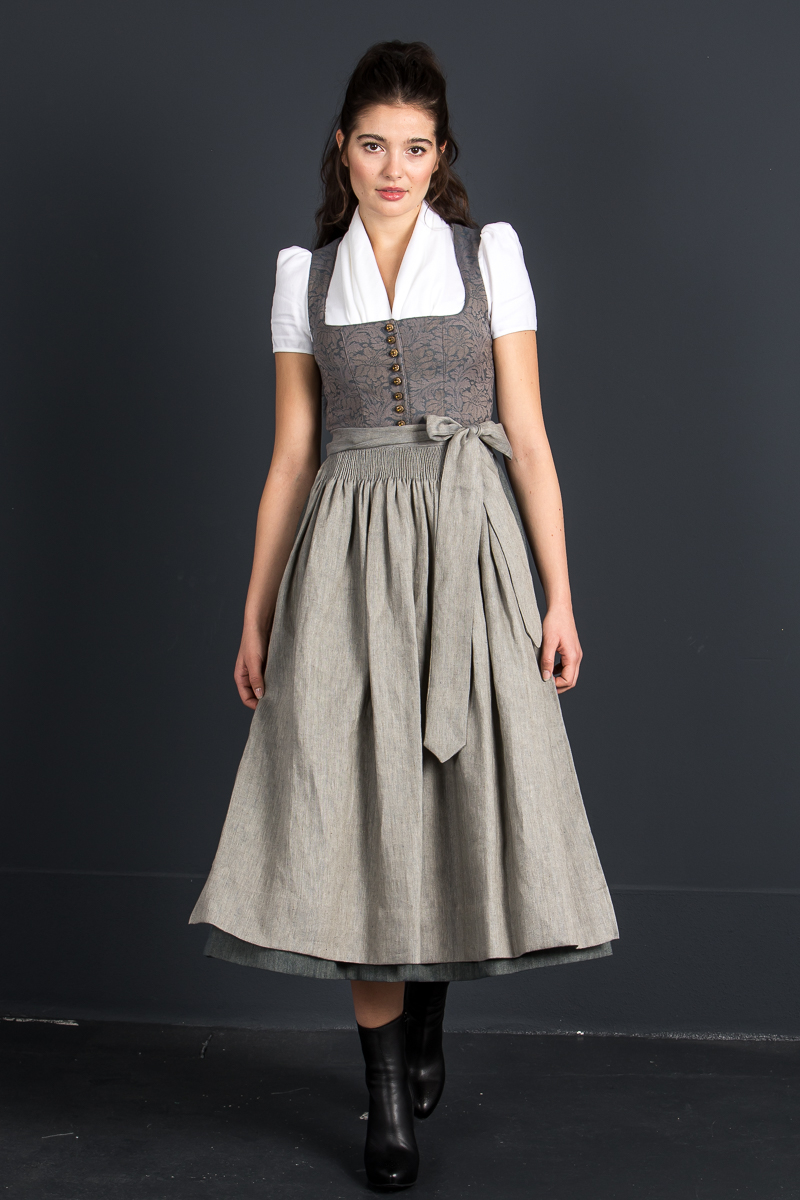 Dirndl Monika K0826 652-120 nebelblau-perlmutt