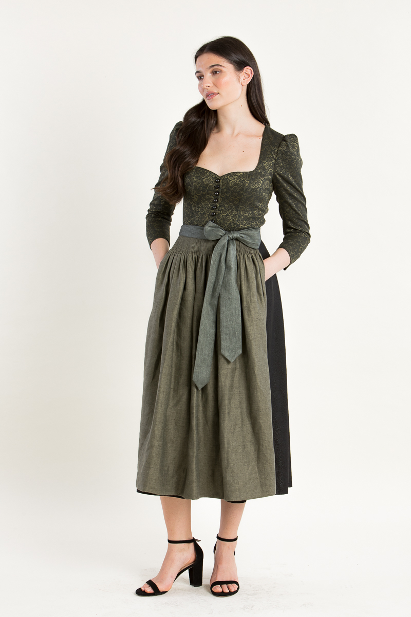 Langarmdirndl Amelie K0885-783 lindengrün