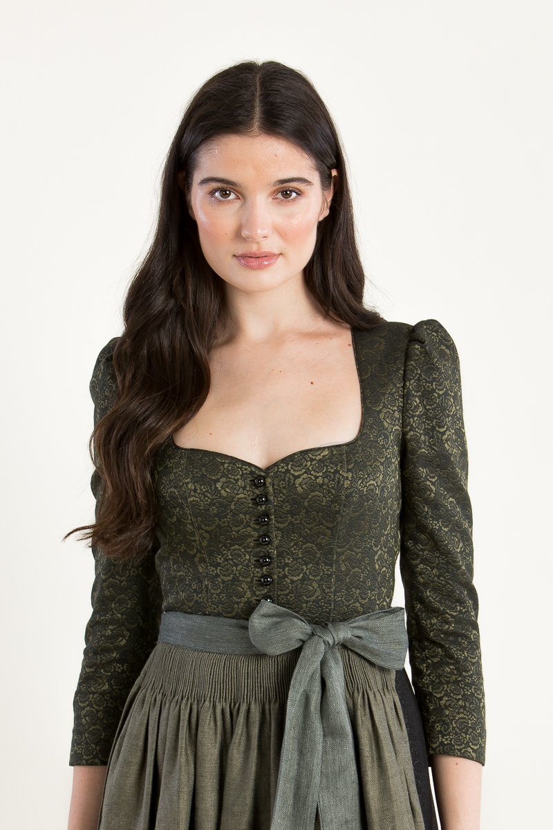 Langarmdirndl Amelie K0885-783 lindengrün