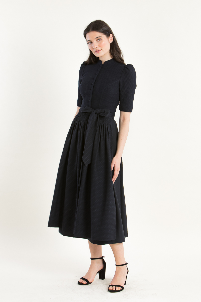 Ärmeldirndl Aurelia K0860-607 nachtblau