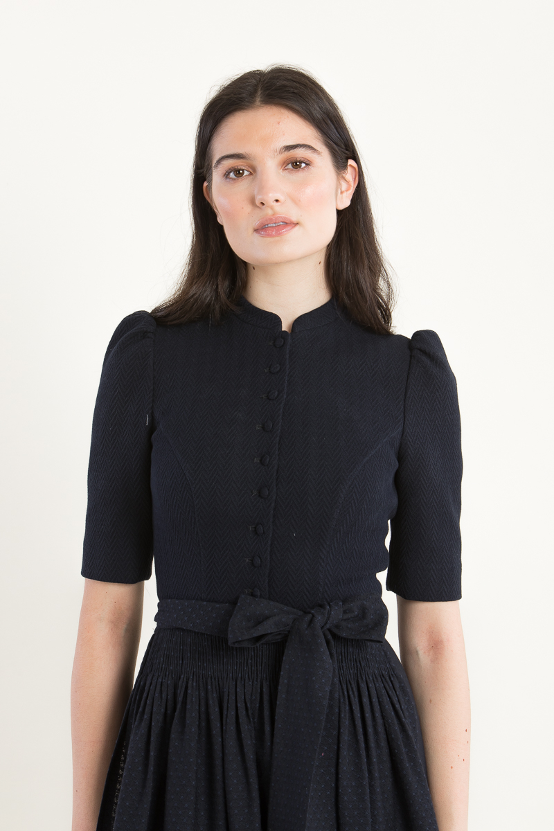 Ärmeldirndl Aurelia K0860-607 nachtblau