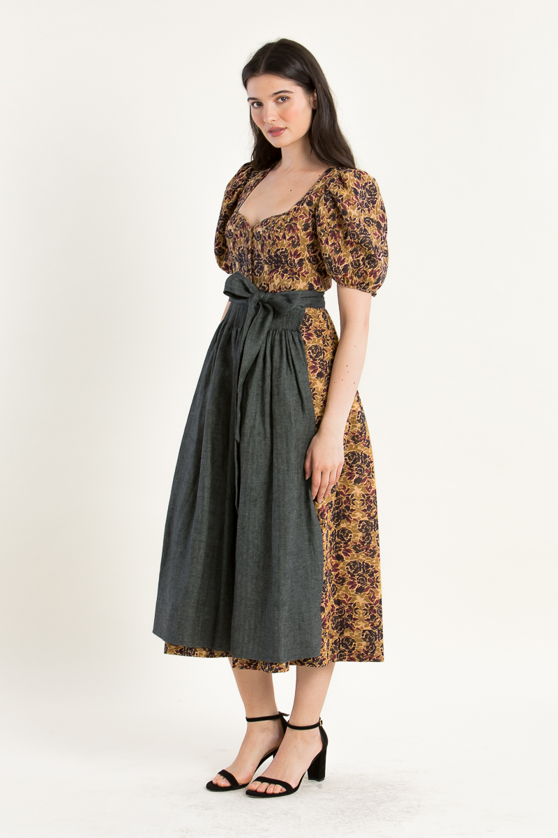 Dirndl mit Puffarm Carolina K0853-230 curry 