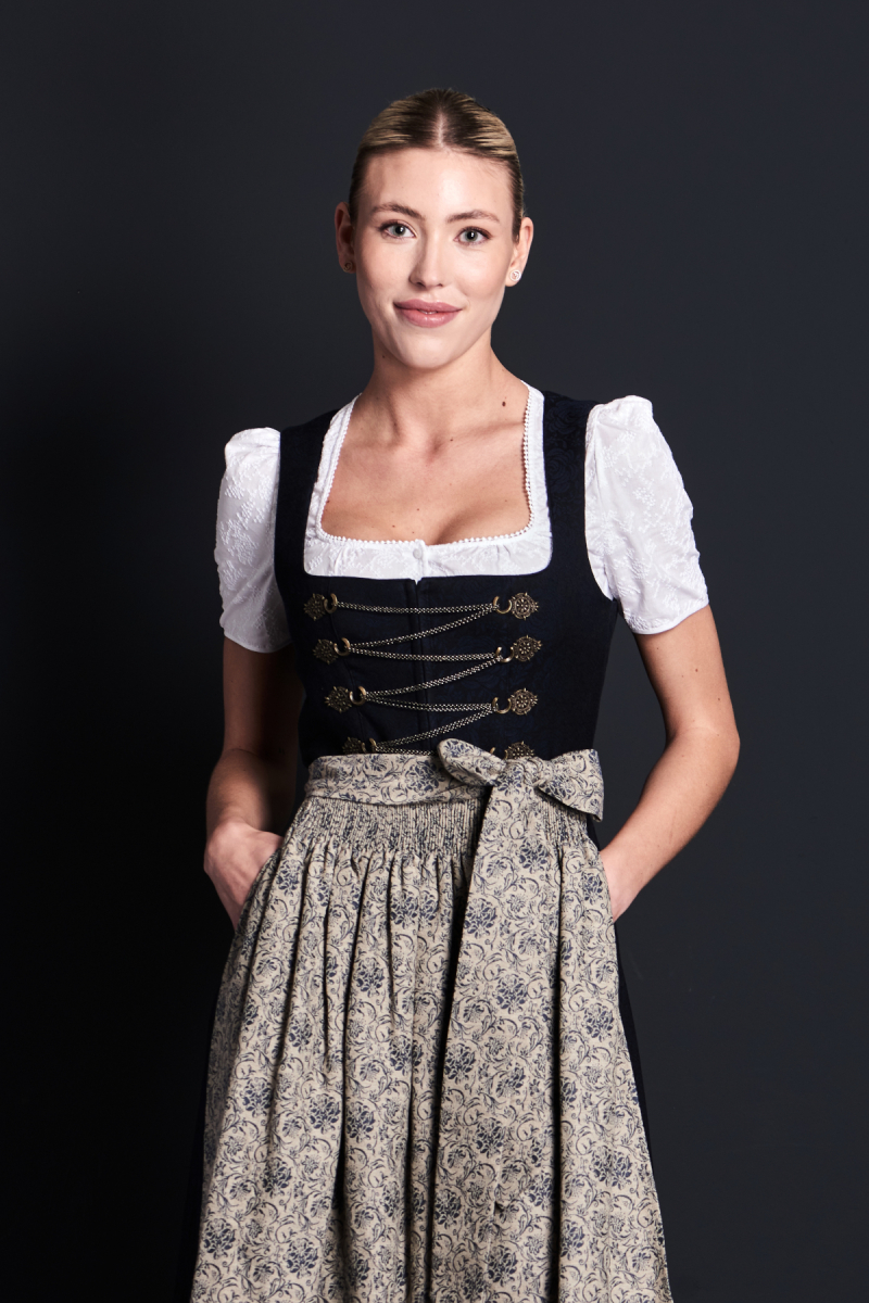 Dirndl Theresa K0695-605 schwarzblau-chamois