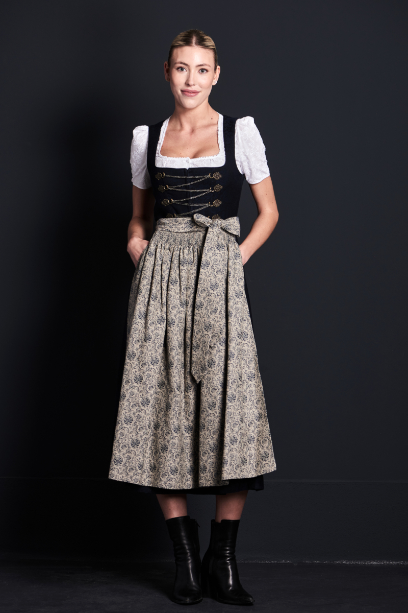 Dirndl Theresa K0695-605 schwarzblau-chamois