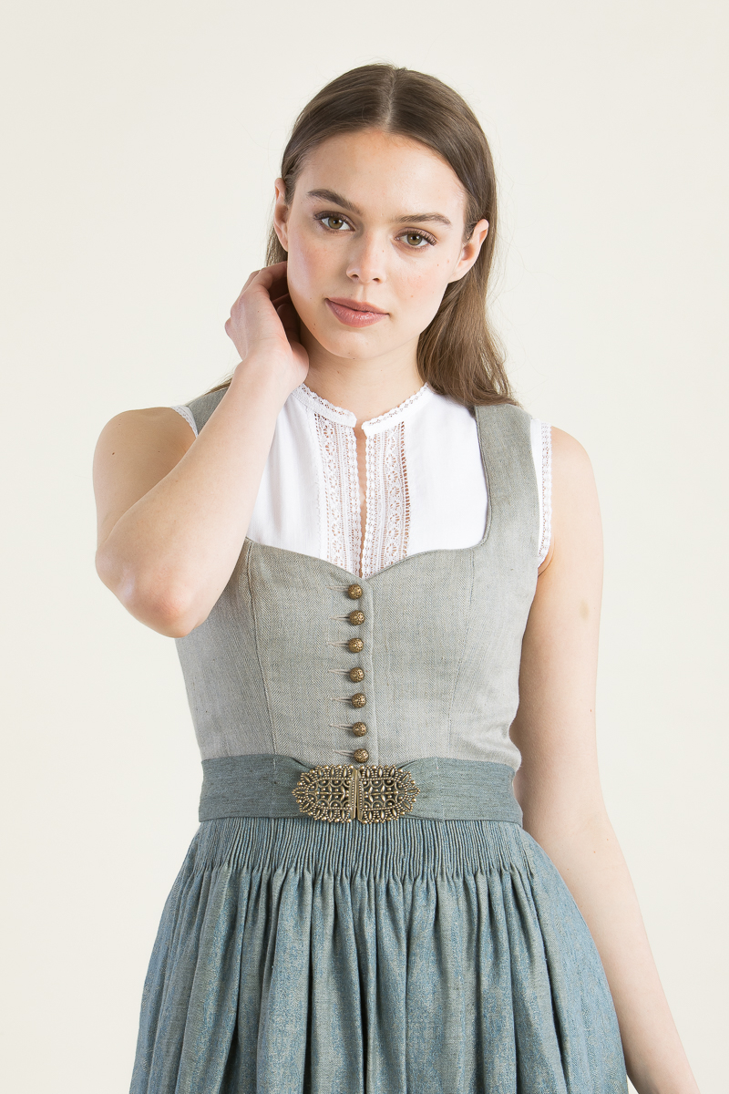 Dirndlbluse Romy ohne Arm A002714-100 reinweiß