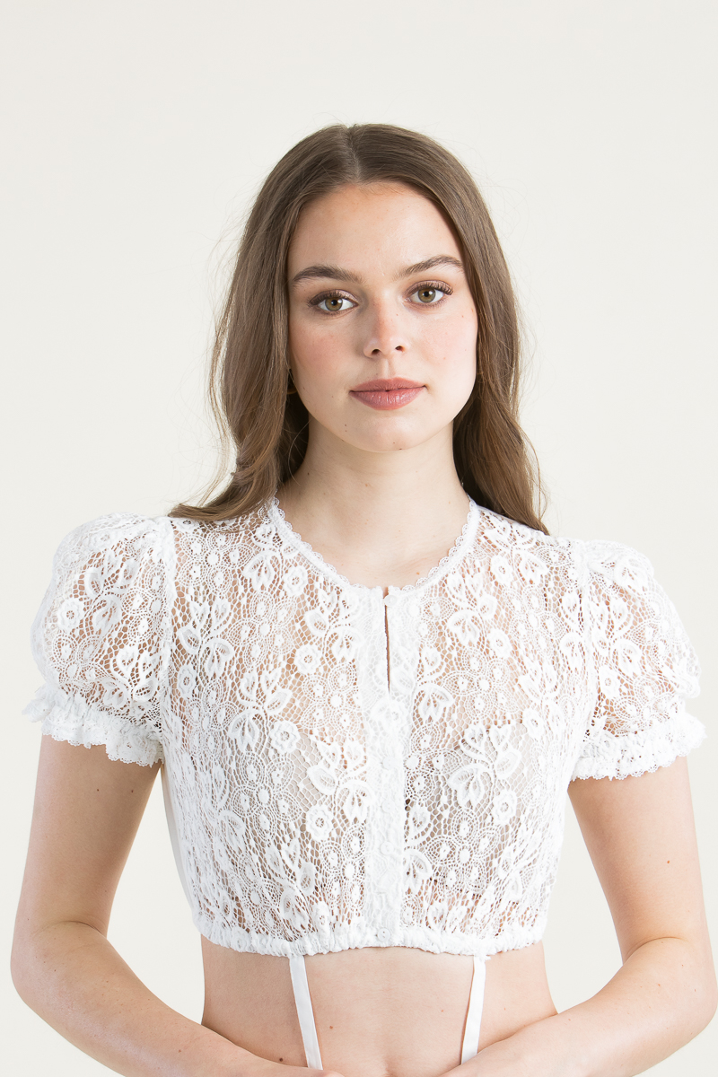 Dirndlbluse mit Puffarm Viktoria A004540-125 eierschale