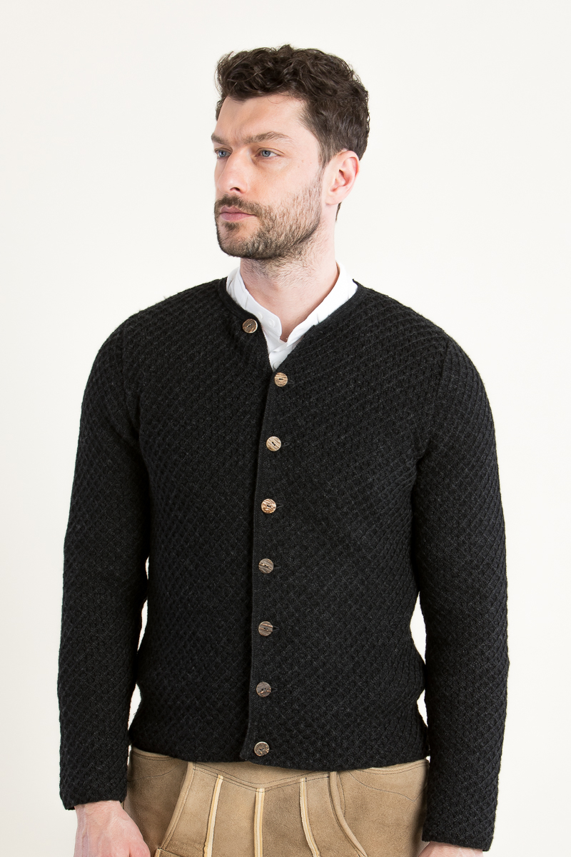Strickjanker Xaver kaviarschwarz