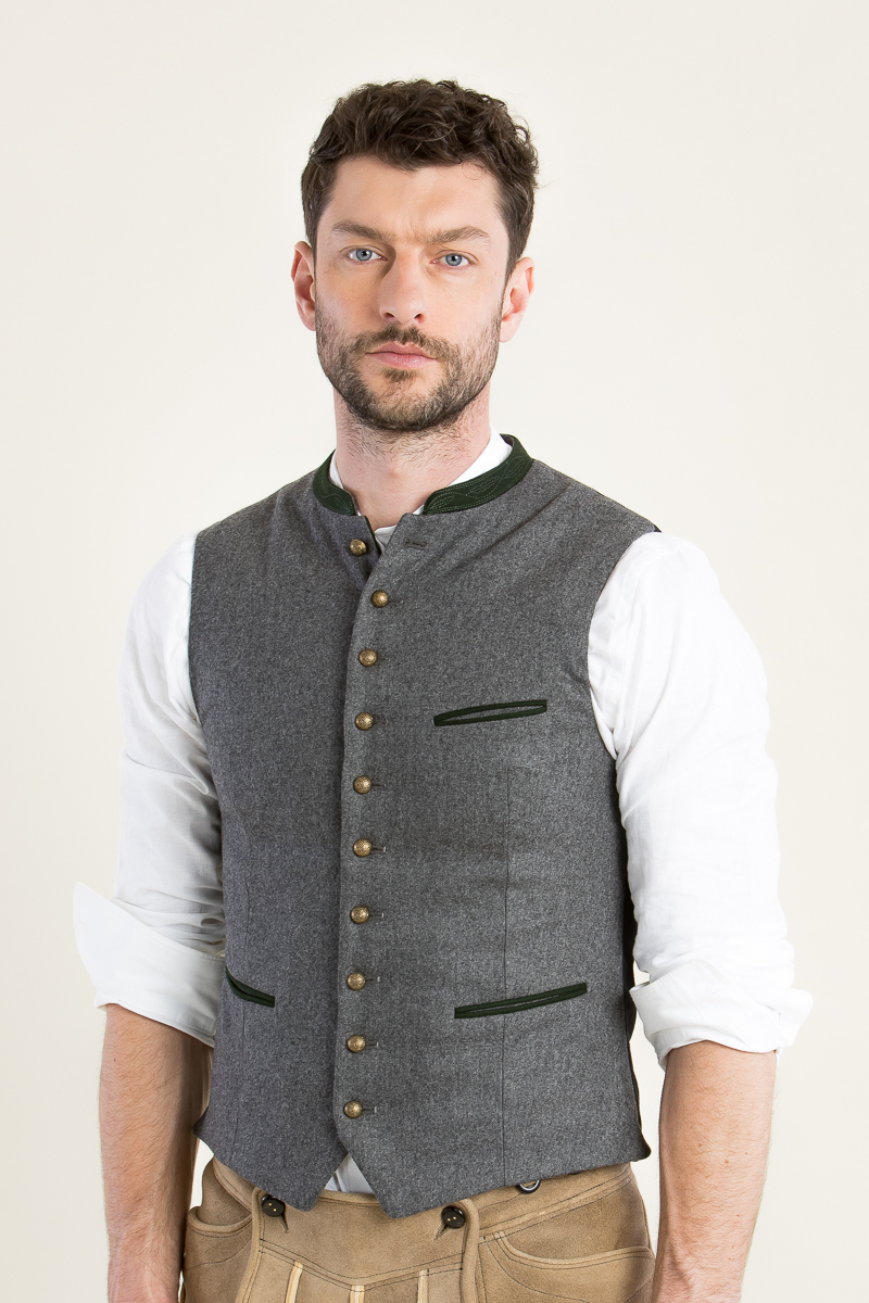 Trachtenweste Konstantin A004817-950 zinngrau