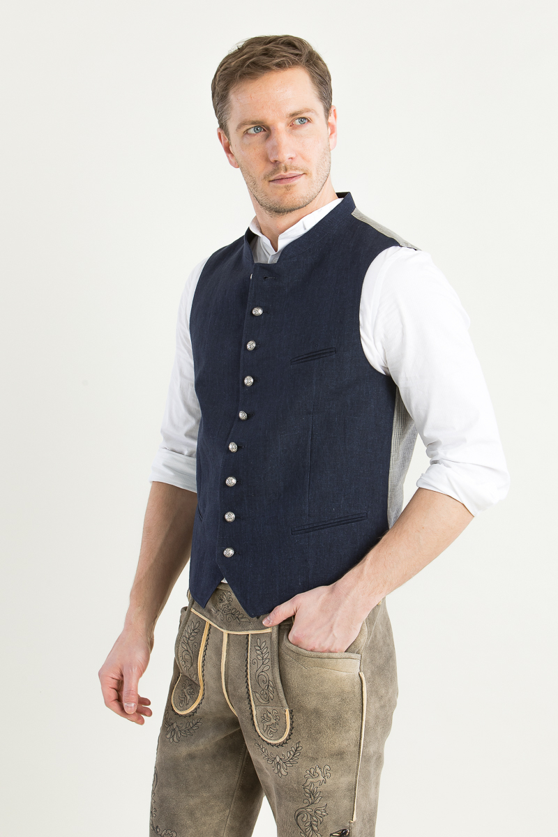 Trachtenweste Aurach 25100-047 blau