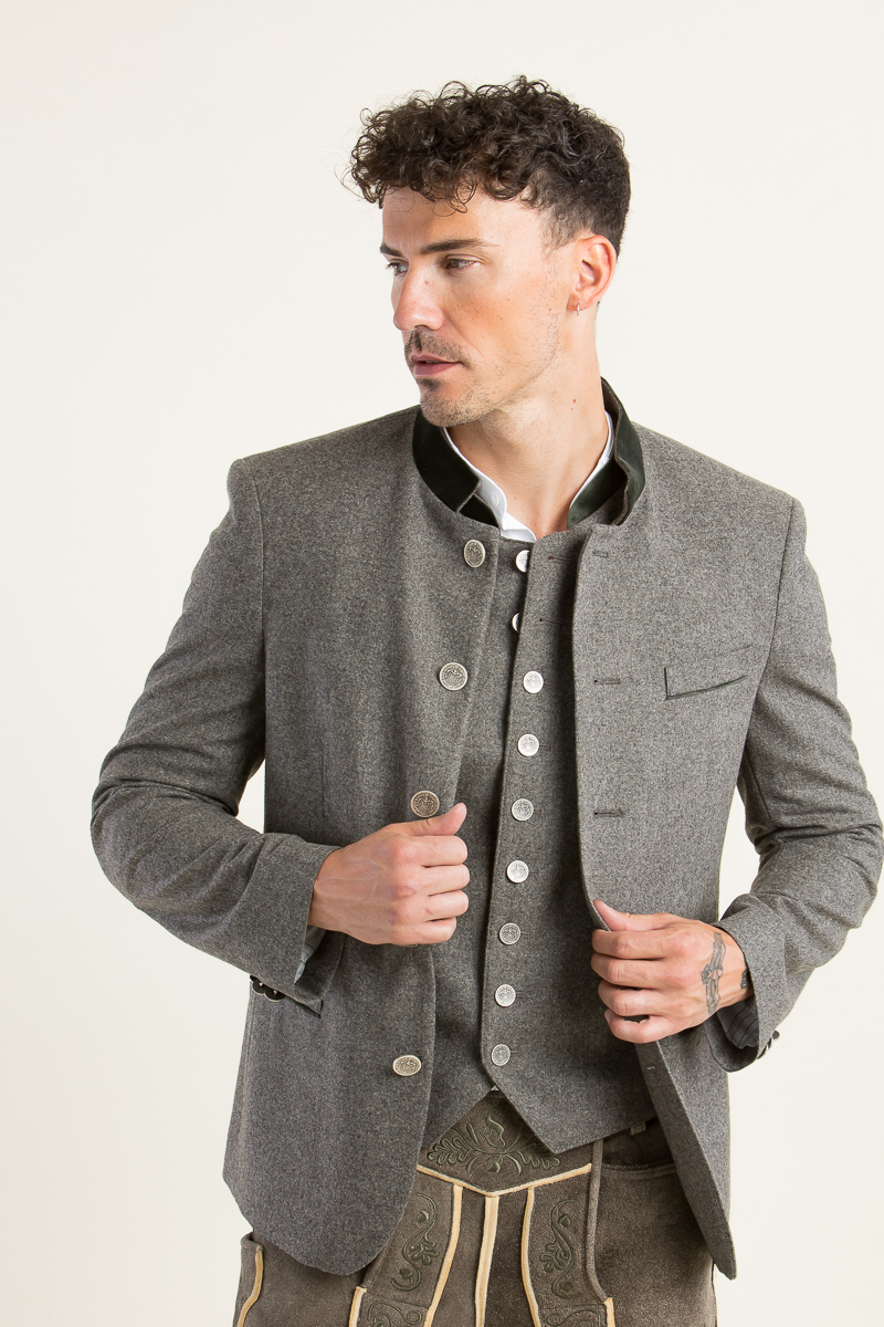 Trachtenjanker Prometheus grau/beige
