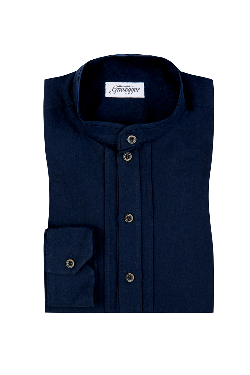 Trachtenhemd Kissing 25125-046 blau