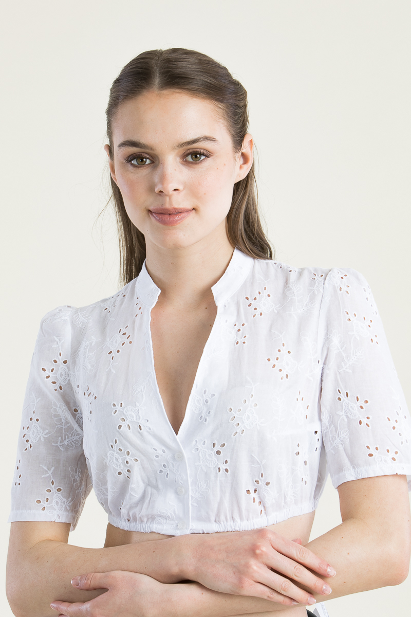 Dirndlbluse Anja 2936-00 weiß