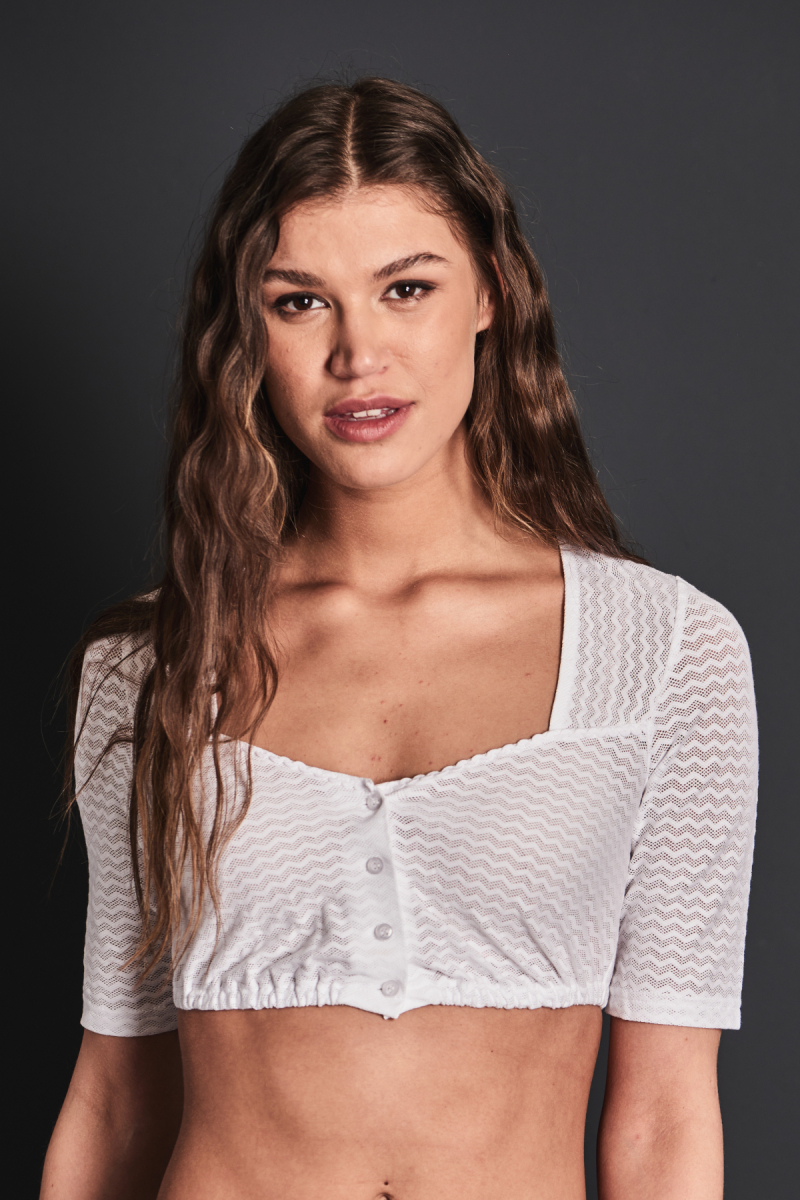 Dirndlbluse Anita 2934 weiß